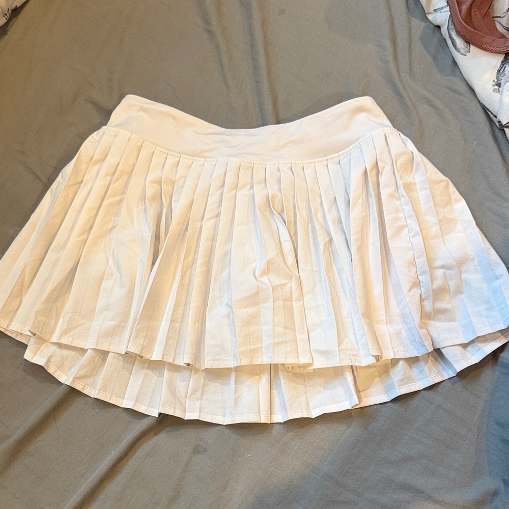 Target Cream Mini Pleated Skirt